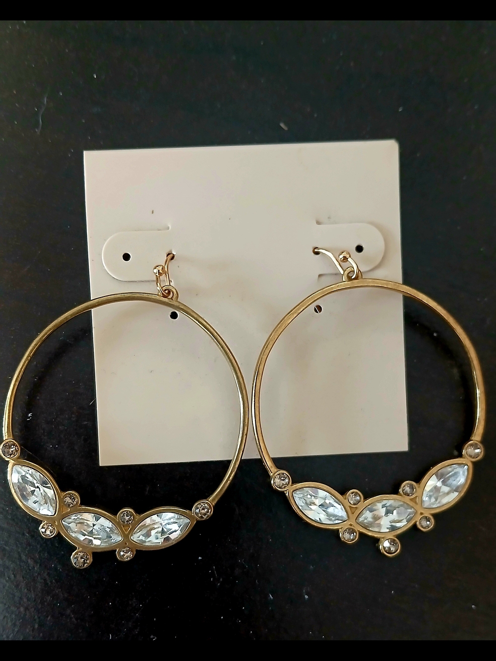 Silpada KR Hoop Earrings with CZ Accents